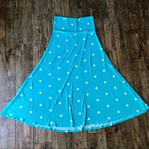 ❤️GUC Bright Turquoise Polka Dot LLR Maxi❤️